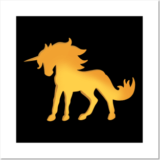 Fierce Unicorn Silhouette Posters and Art